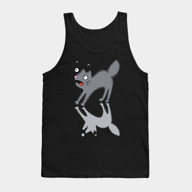 Scaredy Cat Tank Top by SoozieWray